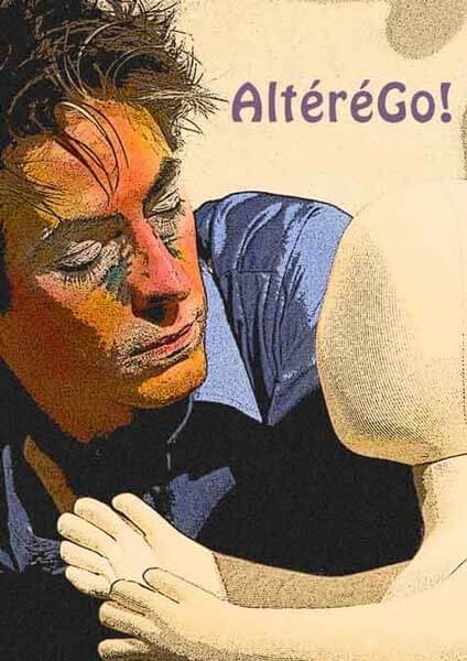 AltereGo! | Moi et mon compagnon l'enfant sans visage | Visuel © David Noir d'après photo © Karine Lhémon