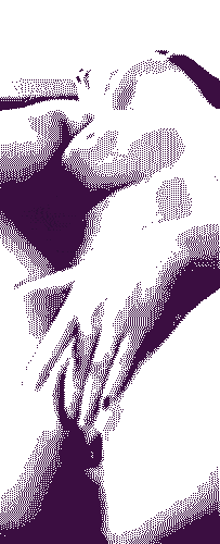 Animated landscape of a woman masturbating