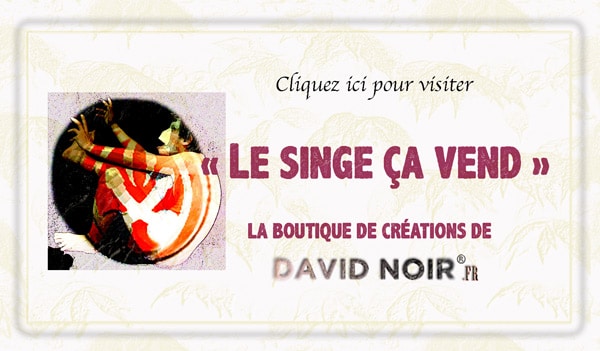 "Le Singe ça vend", la boutique du site de David Noir | Vente de créations © David Noir® Production